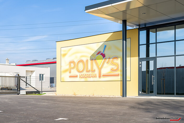 Polly's Eis Außenansicht Logo